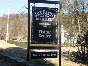 Jack Daniel's visitor sign